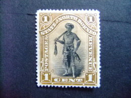 BORNEO DEL NORTE NORTH BORNEO BORNÉO DU NORD 1894 CHEF DYAK Yvert Nº 52 * MH - North Borneo (...-1963)