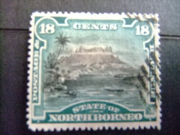 BORNEO DEL NORTE NORTH BORNEO BORNÉO DU NORD 1894 VUE DU MONT KINABALU Yvert Nº 59 - North Borneo (...-1963)