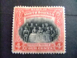 BORNEO DEL NORTE NORTH BORNEO BORNÉO DU NORD 1909 1ª RÉUNION DE LA Cª DE NORD BORNEO Yvert Nº 134 * MH - North Borneo (...-1963)