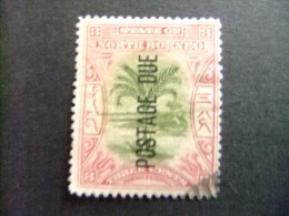 BORNEO DEL NORTE NORTH BORNEO BORNÉO DU NORD 1897 PALMIER SAGO Yvert Nº TAX 11 - Noord Borneo (...-1963)