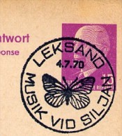 MUSIK VID SILJAN Leksand 1970 On East German Post Card With Reply P74 - Other & Unclassified