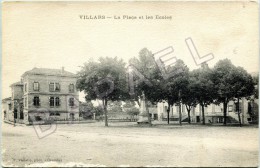 Villars (01) - La Place Et Les Écoles (Circulé En 1922) - Villars-les-Dombes