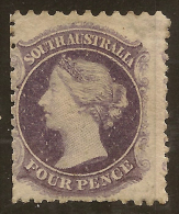 SOUTH AUSTRALIA 1870 4d Lilac QV SG 104 HM #TJ47 - Ongebruikt