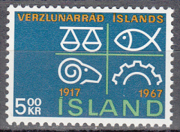 Iceland   Scott No. 392     Unused Hinged    Year  1967 - Unused Stamps