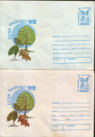 Romania - Postal Stationery Cover 2/set 1992 - Variety Of Color - Error - Plaatfouten En Curiosa