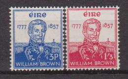 IRLANDA  IRELAND - 1957 AMMIRAGLIO W. BROWN 132/3 MNH - Ungebraucht