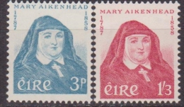 IRLANDA  IRELAND - 1958 SUOR MARY 138/9 MNH - Nuovi