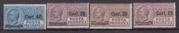 ITALIA REGNO 1924/5 POSTA PNEUMATICA 4/7 MNH - Correo Neumático