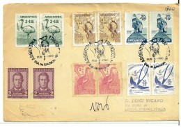 STORIA POSTALE - ARGENTINA - ANNO 1960 - FRANQUEO - REGISTERED MAIL NUMBER 536885 - PER SR. LUIGI VIGANO - LECCO (COMO) - Brieven En Documenten