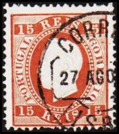 1875. Luis I. 15 REIS Perforated 12½.   (Michel: 36yB) - JF193340 - Gebraucht