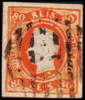 1866. Luis I. 80 REIS.  (Michel: 22) - JF193269 - Oblitérés