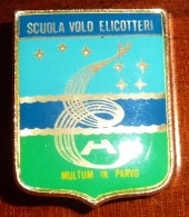 DISTINTIVO VETRIFICATO  " Scuola Volo Elicotteri "  - AERONAUTICA MILITARE ITALIANA - Armée De L'air