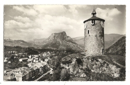Cp, 09, Tarascon-sur-Ariège, La Tour De Castella, La Ville Et Le Roc De Sedour, Voyagée 1961 - Other & Unclassified