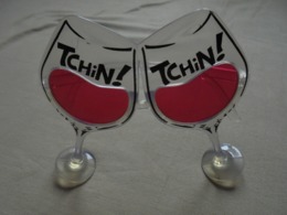 Vintage - Paire De Lunettes Déguisement Fête "Verres Tchin-Tchin" - Nieuwjaar