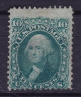 United States 1861 Mi. 20W  10 C. George Washington  Mit Waffel W. Grill Perf. 12, MNG Cote 2400 € !! (2 Scans) - Neufs