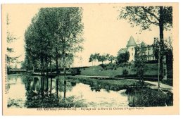 Cpa   Cerizay  Paysage Sur La Sèvre Au Chateau D'Appel-Voisin        TBE - Cerizay