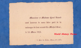 Carte Ancienne - MASSY - 3 Place Des Ecoles - M. & Mme Henri RUAUD Et Leur Fils Michel René - 13 Mars 1931 - Massy