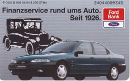 O 608 TARJETA DE ALEMANIA DE UN COCHE - FORD BANK DE TIRADA 8200  (CAR) - O-Series : Series Clientes Excluidos Servicio De Colección