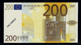 200 Euro POLYMER Note "DAL NEGRO" Billet Scolaire, Educativ, Size 140 X 78, RRRRR, UNC Extrem Scarce!! - Sonstige & Ohne Zuordnung