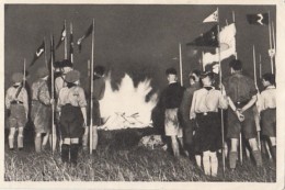 39922- HITLER, PIONEERS CAMPFIRE, PICTURE CARD, HISTORY, ALBUM NR 8, IMAGE NR 63 - Histoire