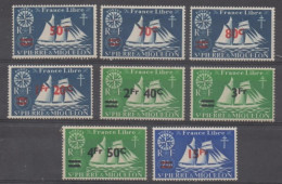 St PIERRE Et MIQUELON : Falaise, Phare, Maréchal Pétain - Surchargé "Oeuvres Coloniales" - Unused Stamps