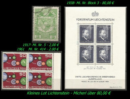 Kleines Lot Von Lichtenstein. - Unused Stamps