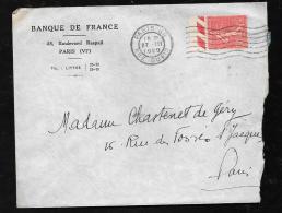 YVERT 198 SUR LETTRE OBLIT2R2 PARIS - 80  - Rue Dupin   En 1929..... Ah10105 - 1903-60 Semeuse Lignée