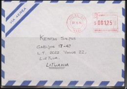 ARGENTINA Postal History EMA Bedarfsbrief Air Mail AR 002 Meter Mark Franking Machine - Brieven En Documenten