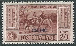 1932 EGEO CALINO GARIBALDI 20 CENT MH * - K119 - Aegean (Calino)