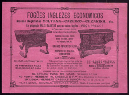 Anuncio Antigo FOGÕES INGLEZES Publicidade Lojas Covilhã E Porto. Old Advertising CAST IRON OVEN PORTUGAL - Portugal