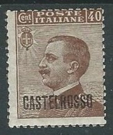 1922 CASTELROSSO EFFIGIE 40 CENT MH * - K121 - Castelrosso