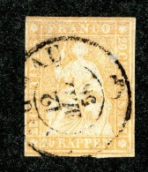 10016  Switzerland 1854-55 Zumstein #25B  (o)  Michel #16 IIAym - Used Stamps
