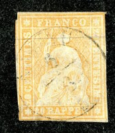 10018  Switzerland 1854-55 Zumstein #25B  (o)  Michel #16 IIAym - Usados