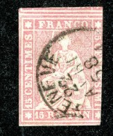 10044  Switzerland 1856-57 Zumstein #24D  (o)  Michel #15 IIByp - Gebraucht