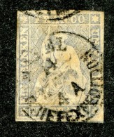 10047  Switzerland 1856-57 Zumstein #27D  (o)  Michel #18 IIByn - Gebraucht