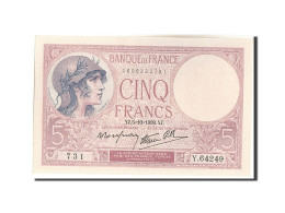 Billet, France, 5 Francs, 5 F 1917-1940 ''Violet'', 1939, 1939-10-05, NEUF - 5 F 1917-1940 ''Violet''