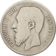 Monnaie, Belgique, Leopold II, 2 Francs, 2 Frank, 1866, B+, Argent, KM:30.1 - 2 Frank