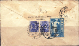 UNION OF BURMA-AIRMAIL COVER-WITH SLOGAN-1954-SCARCE-BX1-230 - Myanmar (Birma 1948-...)