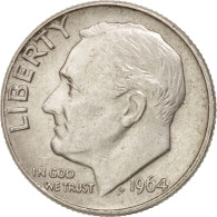 Monnaie, États-Unis, Roosevelt Dime, Dime, 1964, U.S. Mint, Denver, SPL - 1946-...: Roosevelt
