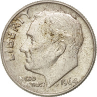 Monnaie, États-Unis, Roosevelt Dime, Dime, 1964, U.S. Mint, Denver, SPL - 1946-...: Roosevelt