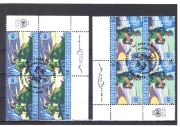 RTY472  UNO NEW YORK 1998  Michl  785/86 ECKRAND VIERERBLOCK  Used / Gestempelt - Used Stamps