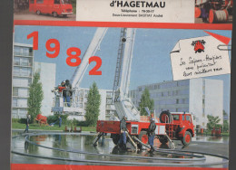 Hagetmau (40 Landes) Calendrier POMPIERS   1982 (CAT2705) - Big : 1981-90