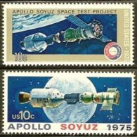 1975 USA Apollo-Soyuz Stamps #1569-70 Space Joint Issue Earth Globe - United States