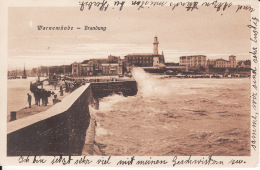 Warnemünde, Brandung,  1909, 2 Scans - Rostock