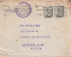 Lettre San Sebastian Conservas Ortiz Pour La Suisse 1915 - Storia Postale