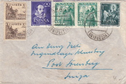 Lettre Zaragoza Pour La Suisse 1952 - Covers & Documents