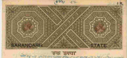 SARANGARH State O/p On KG VI  1R  Stamp Paper T 15  UNRECORDED Value # 89916 Inde Indien India  Fiscaux  Revenue - Cochin