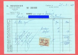 G. ROUSSAUX - Agent De Change - Charleroi - Vente Action  Bruxelles 1905 - 1964 - Timbre FiscaL 2 FB   (4155) - Francobolli