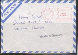 ARGENTINA Postal History EMA Bedarfsbrief Air Mail AR 012 Meter Mark Franking Machine - Lettres & Documents