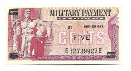 MILITARY PAYMENT CERTIFICATE - 5 CENTS 1970 UNC / SERIE 692 - 1970 - Reeksen 692